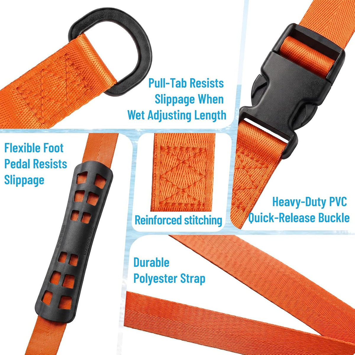 Portable Boat Boarding Stirrup Step with Secure Marine Rope