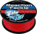 Reaction Tackle Braided Fishing Line - Pro Grade Power Performance for Saltwater or Freshwater Fish - Colored Fishing Line Braid for Extra Visibility