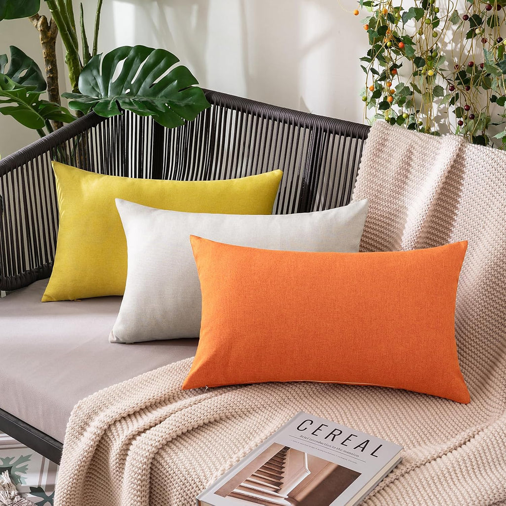 MIULEE Decorative Outdoor Pillow Covers Fall 18x18 Bright Orange