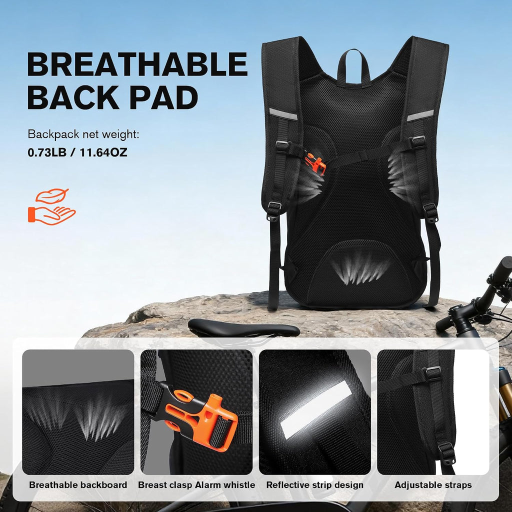 Ultra-Light Soft Hiking Daypack With Cushioned Breathable Back Panel