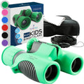 Think Peak Green Binoculars Science Toy for Kids Ages 3-12 Years - Real Compact Outdoor Adventure & STEM Educational Nature Hiking Explorer for Bird Watching, Camping Children’s Birthday Gift