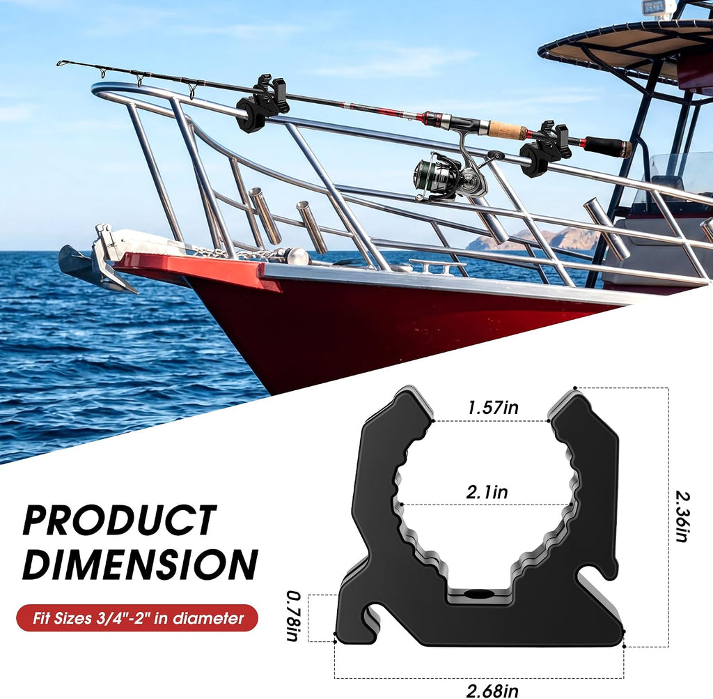 Quick Release Boat Hook Holders Roll Cage Clamp Mount Kit, 1/1.5/1.75 Inch Rubber Clamp Holder for Boat ATV UTV,Secure Mount for Shovel, Fishing Rod, Tools & Off-Road Equipment