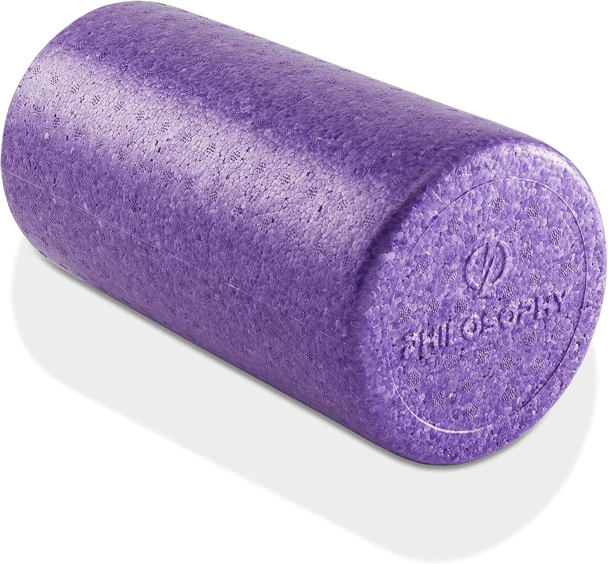 Philosophy Gym 12" High-Density Foam Roller for Exercise, Massage, Muscle Recovery - Round, Black