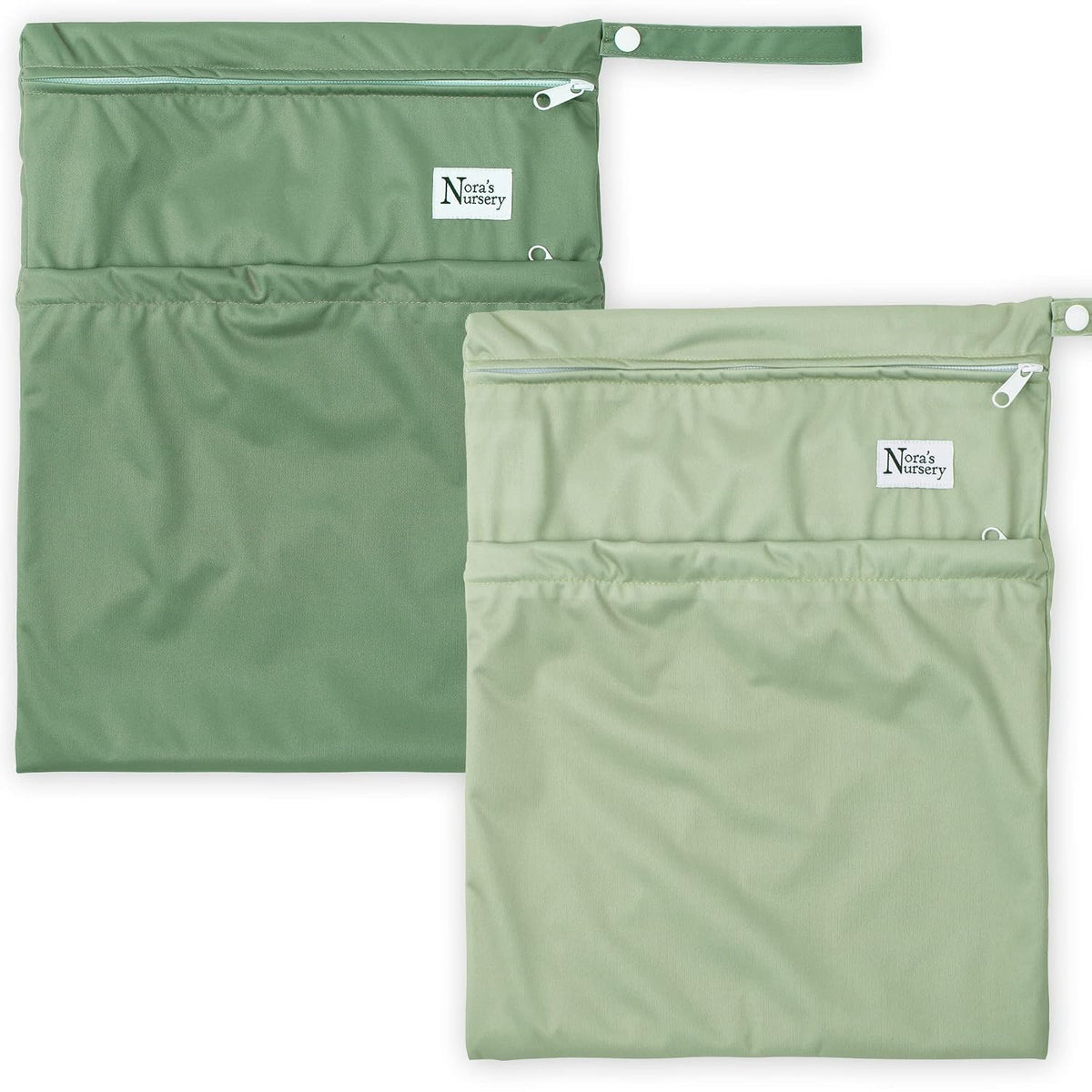 Nora's Nursery Reusable Wet Dry Diaper Pods | 2 Pack | Large Zipper Opening