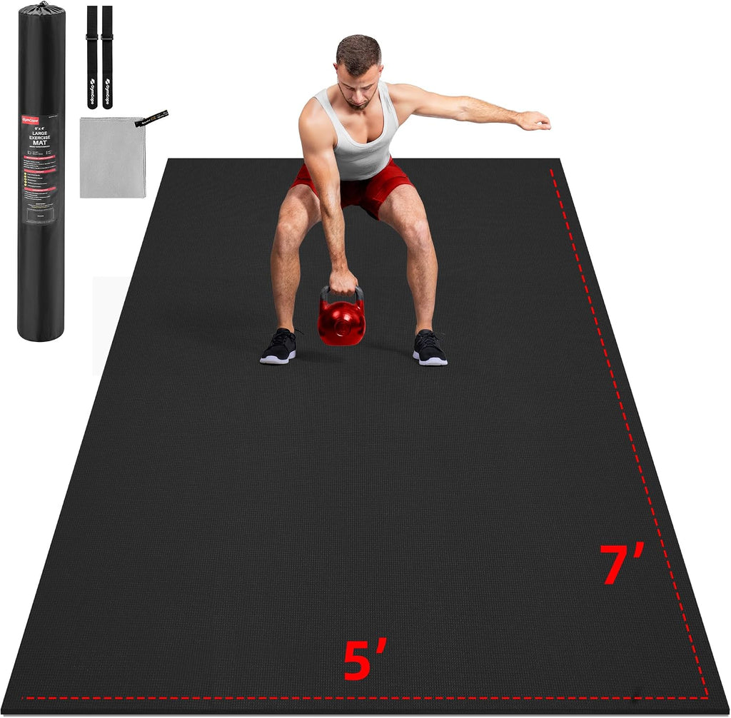 GymCope Extra Large Exercise Mat 10'x6'/9'x6'/8'x6'/7'x5'/6'x4' (8mm)