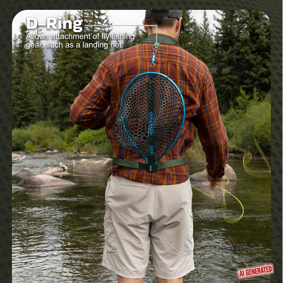 Goture Fly Fishing Chest Pack with Hard Shell Pocket & Water Bottle Holder