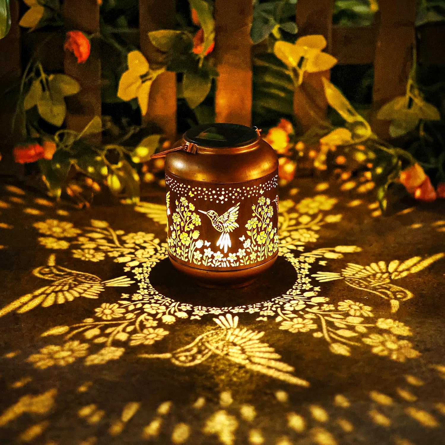 Hummingbird Solar Lanterns Outdoor Waterproof,Birthday Gifts for Women Grandma Hanging Lantern Decorative Solar Lights for Decor Garden, Patio, Porch, Backyard, Pathway, Lawn