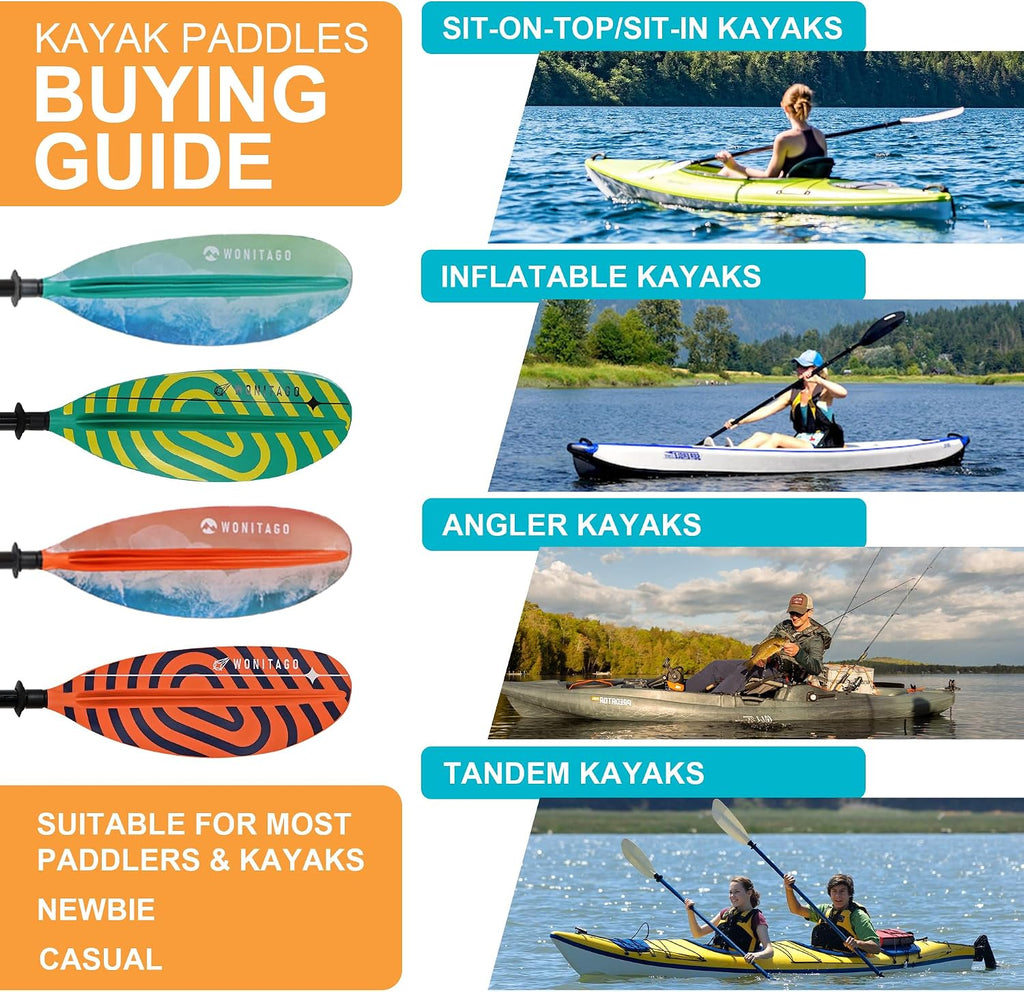 Kayak Paddle Adjustable, Lightweight Carbon Fiber Kayaking Oar