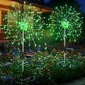 suddus Solar Garden Lights Outdoor - 150 LED Green Firework Lights Waterproof with 8 Modes, Solar Stake Lights Decorations for Outside Yard Pathway Flower Bed Halloween Decor (2 Pack)
