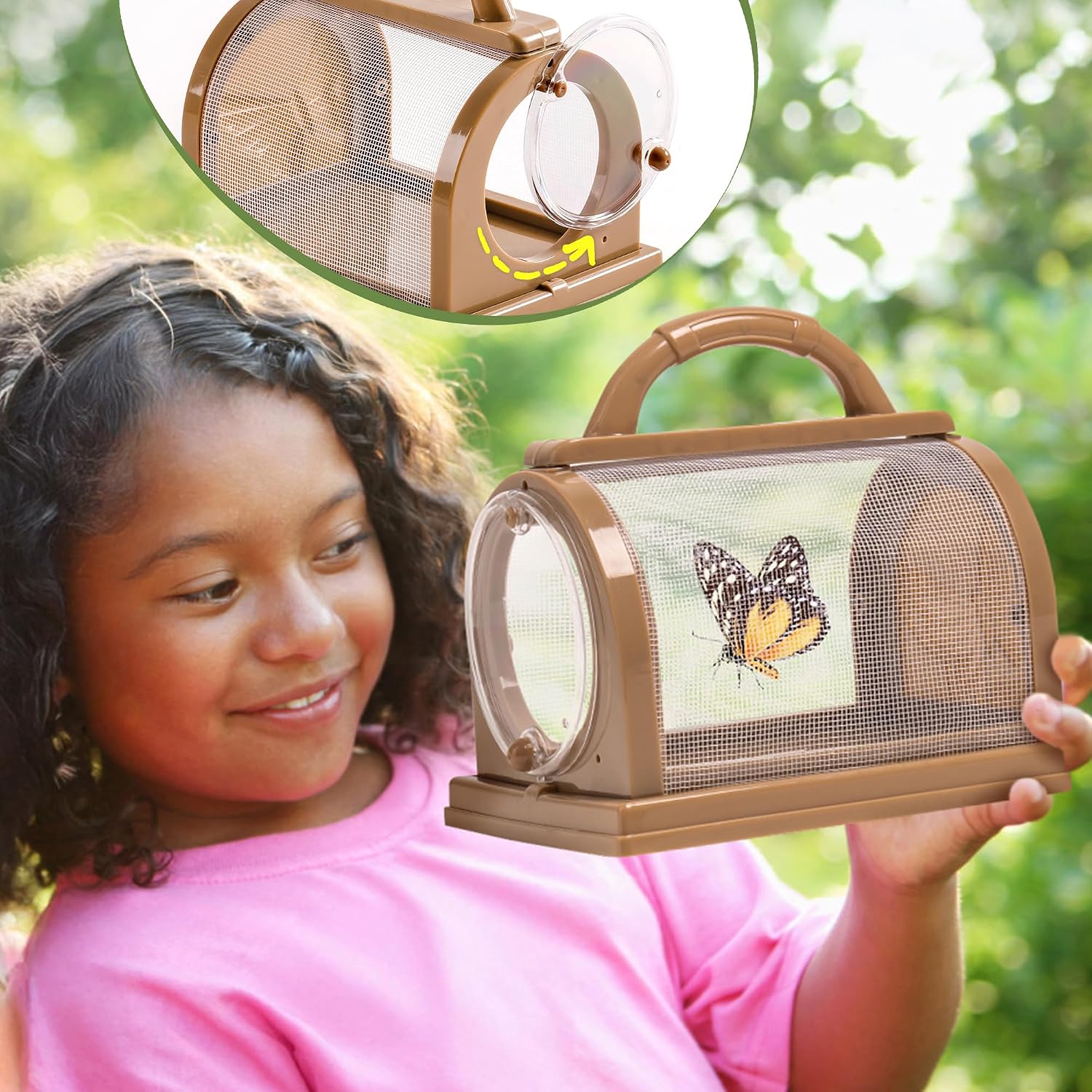 ROBOTIME Explorer Kit & Bug Catcher Kit for Kids, 12PCS Bug Catching Kit, Outdoor Bug Collection with Kids Binoculars, Butterfly Net, Insect Box, Magnifying Glass and Compass Watch for Toddlers 3-12