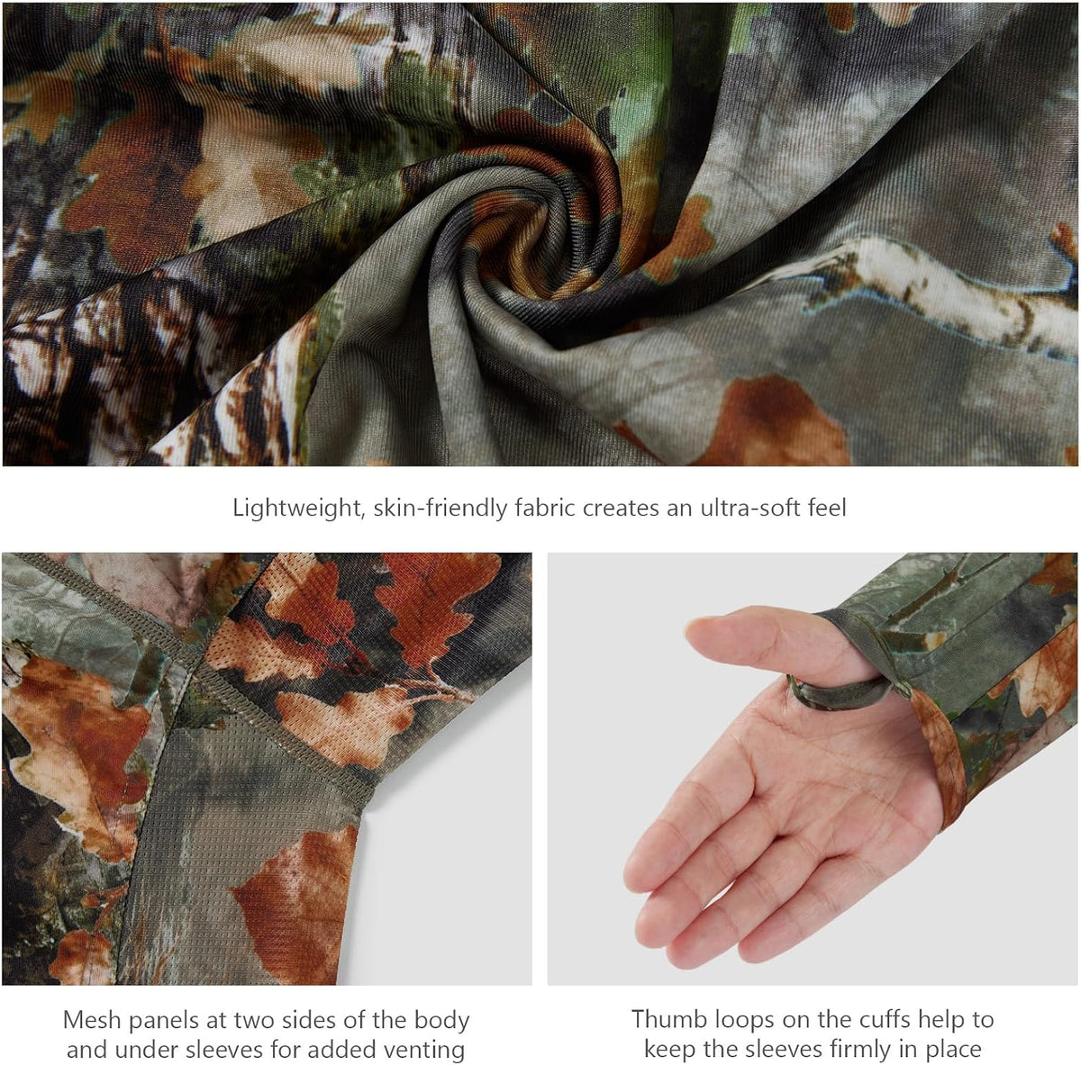Women’s UPF 50+ Hunting Hoodie Shirt with Face Mask