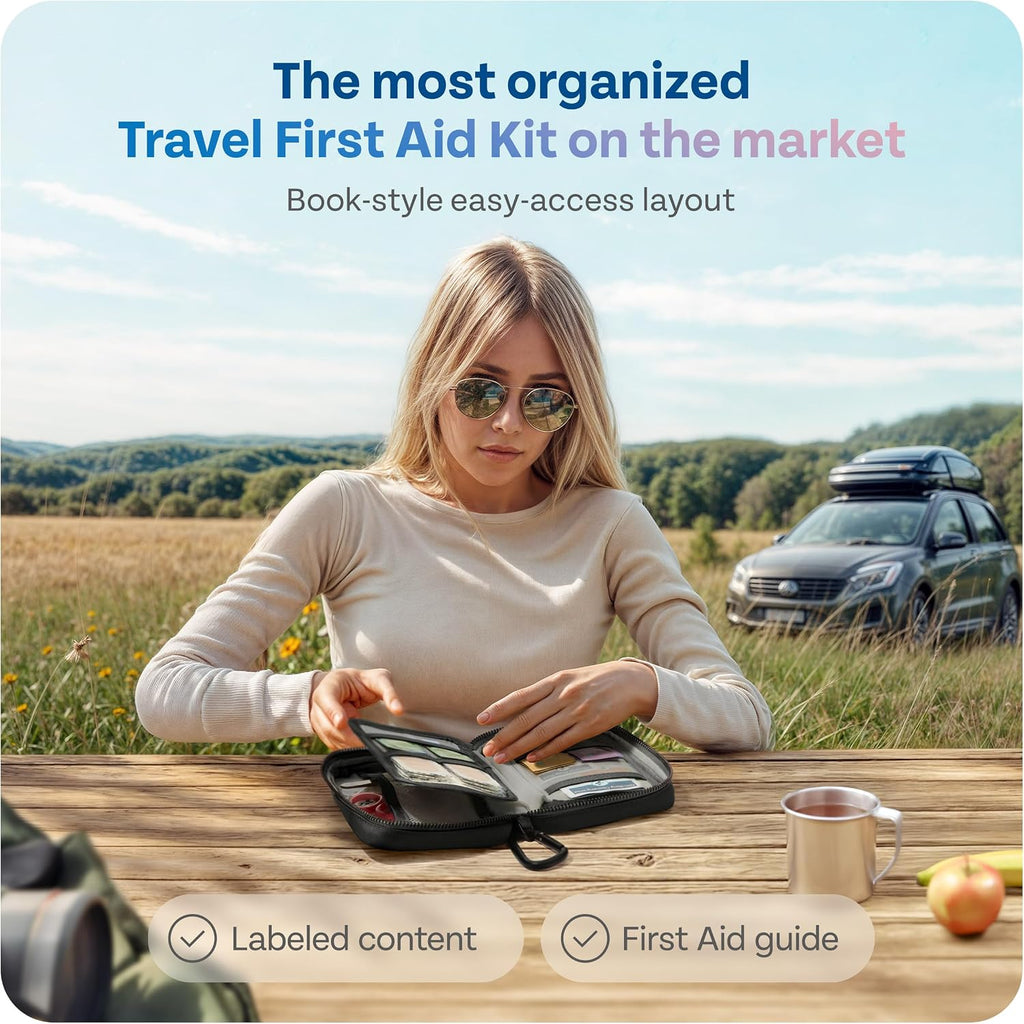KeepGoing Travel First Aid Kit - TSA-Approved Travel Size