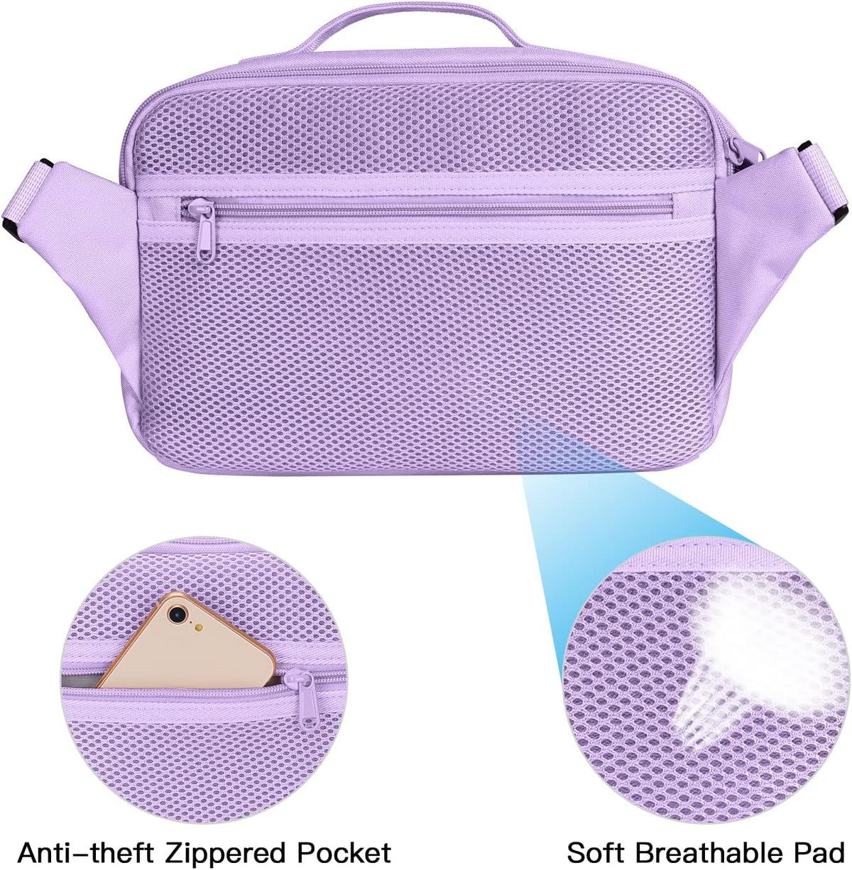 MOSISO Camera Shoulder Bag Camera Case Crossbody Sling Purse, Purple