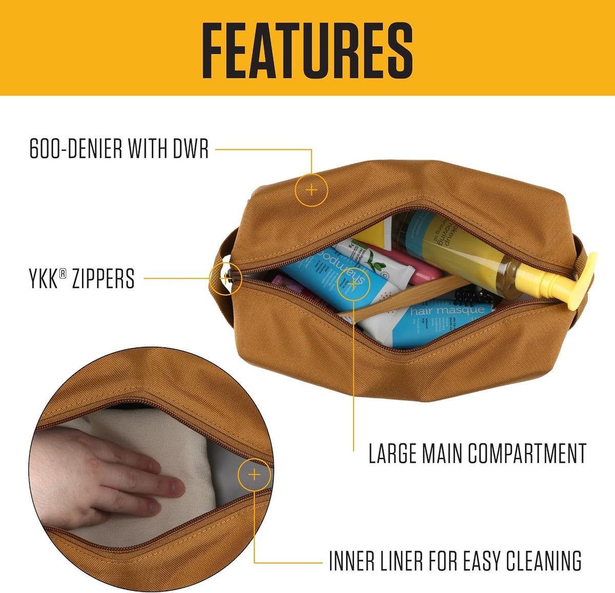 Carhartt Classic Zippered Travel Kit Pink Glow