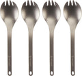 Snow Peak Titanium Spork for Outdoor Use, Portable and Durable, 4 Pack