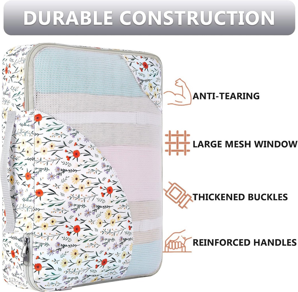 OlarHike 8 Set Packing Cubes for Travel,Gifts for Women Mom,Anti-Tearing Suitcase Organizer,with Over 1000 pcs Mesh Holes,Vacation Essentials & Accessories for Cruise Ship