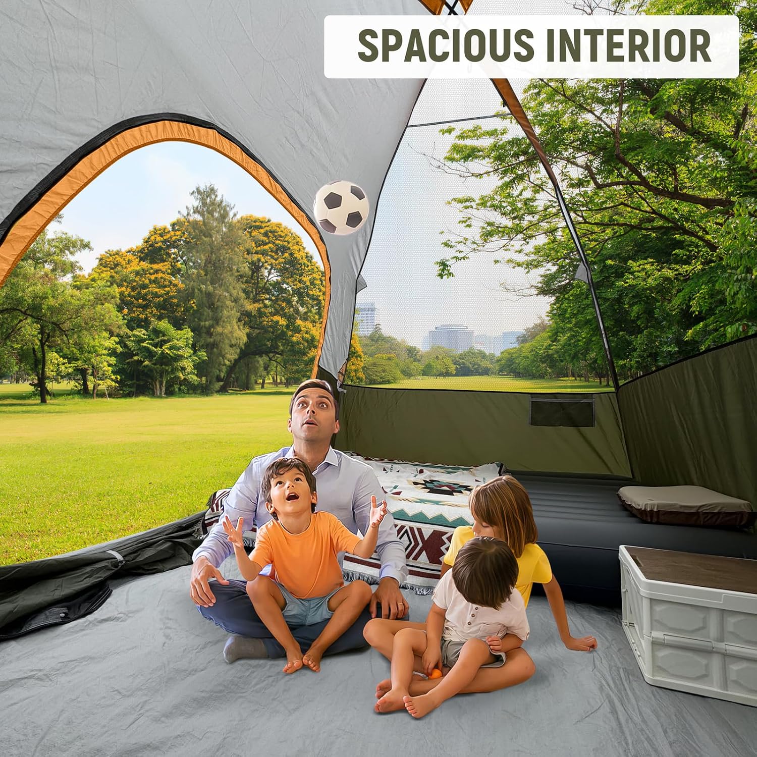CAMPROS CP Tents for Camping 2/4/6 Person, Waterproof Windproof Dome Tent