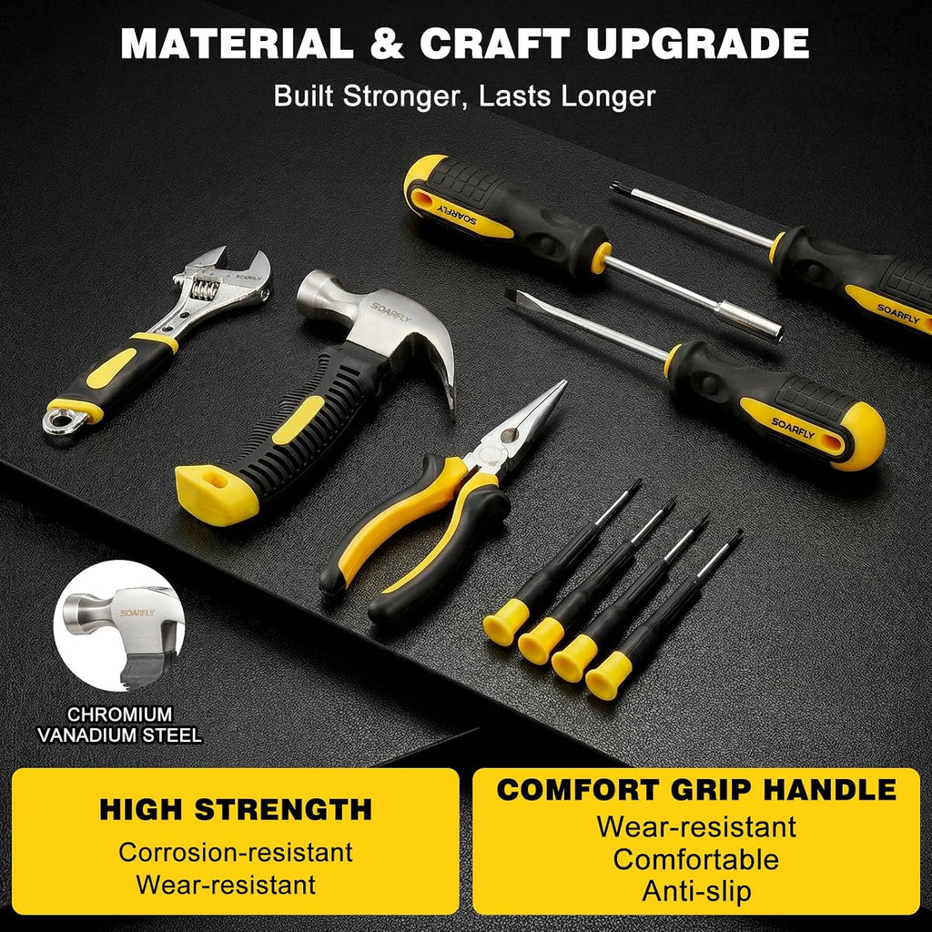 157-Piece Tool Set, 8V Cordless Drill Set, Hand Tool Kit for Men and Women