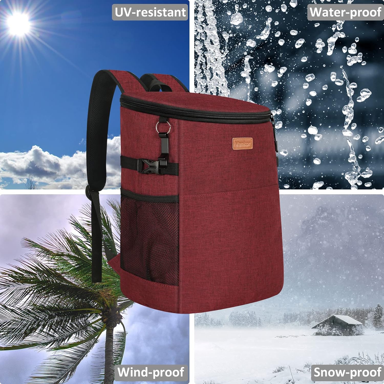 Vankor Camping Cooler Backpack Insulated Waterproof