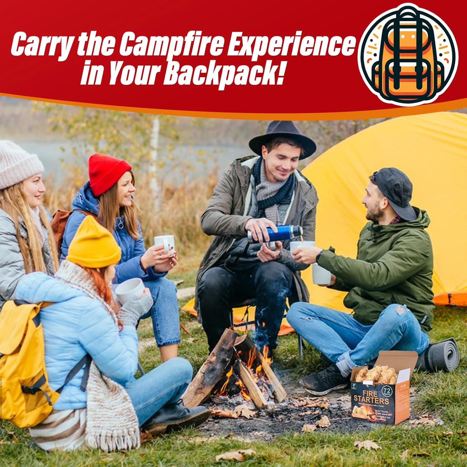 Natural Fire Starters for Grills: Premium Waterproof Quick Firestarters