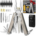 BIBURY Titanium Alloy Multitool with Damascus Knife & Scissors, BI2049TI
