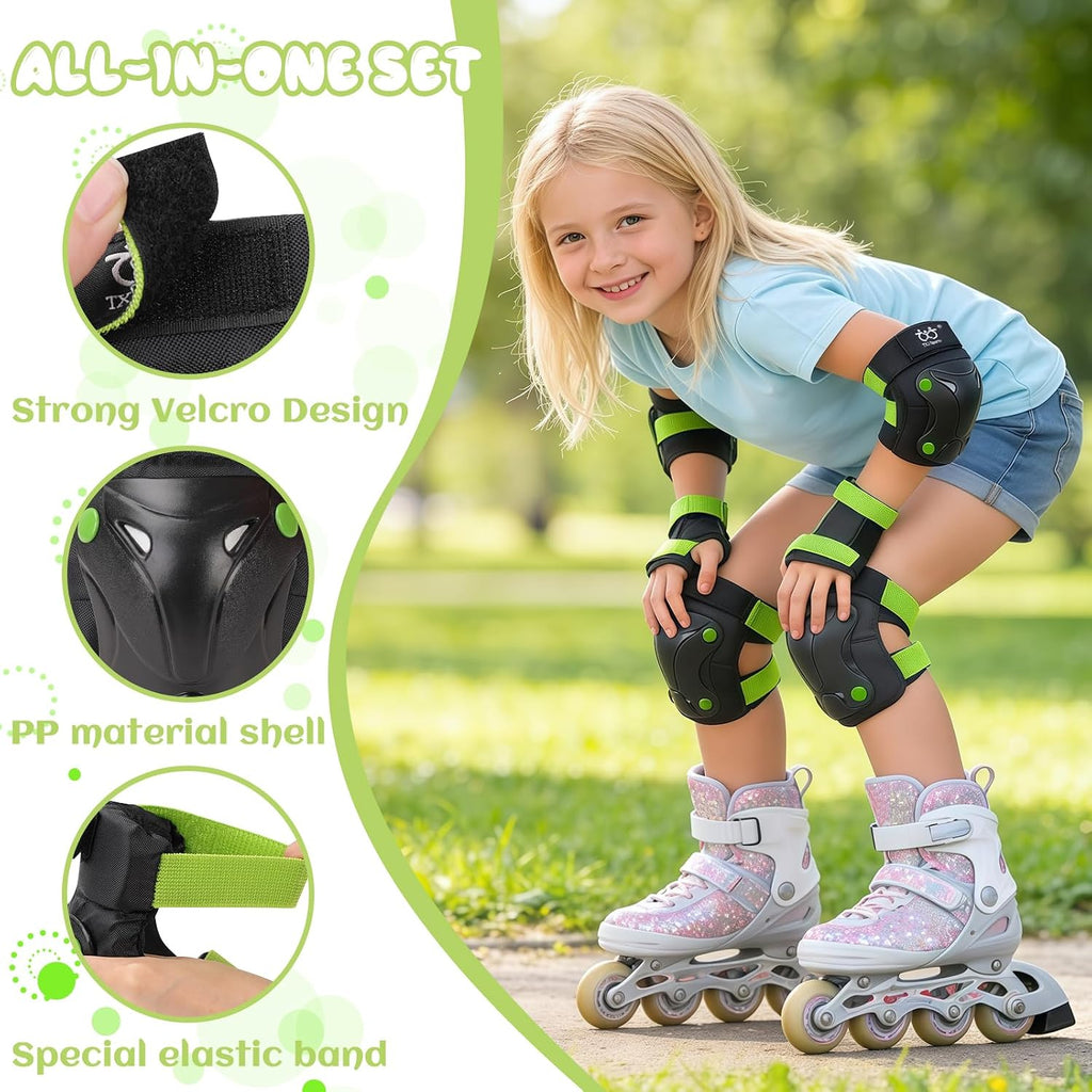 Kids/Youth Knee Pads Elbow Pads with Wrist Guards Protective Gear Set