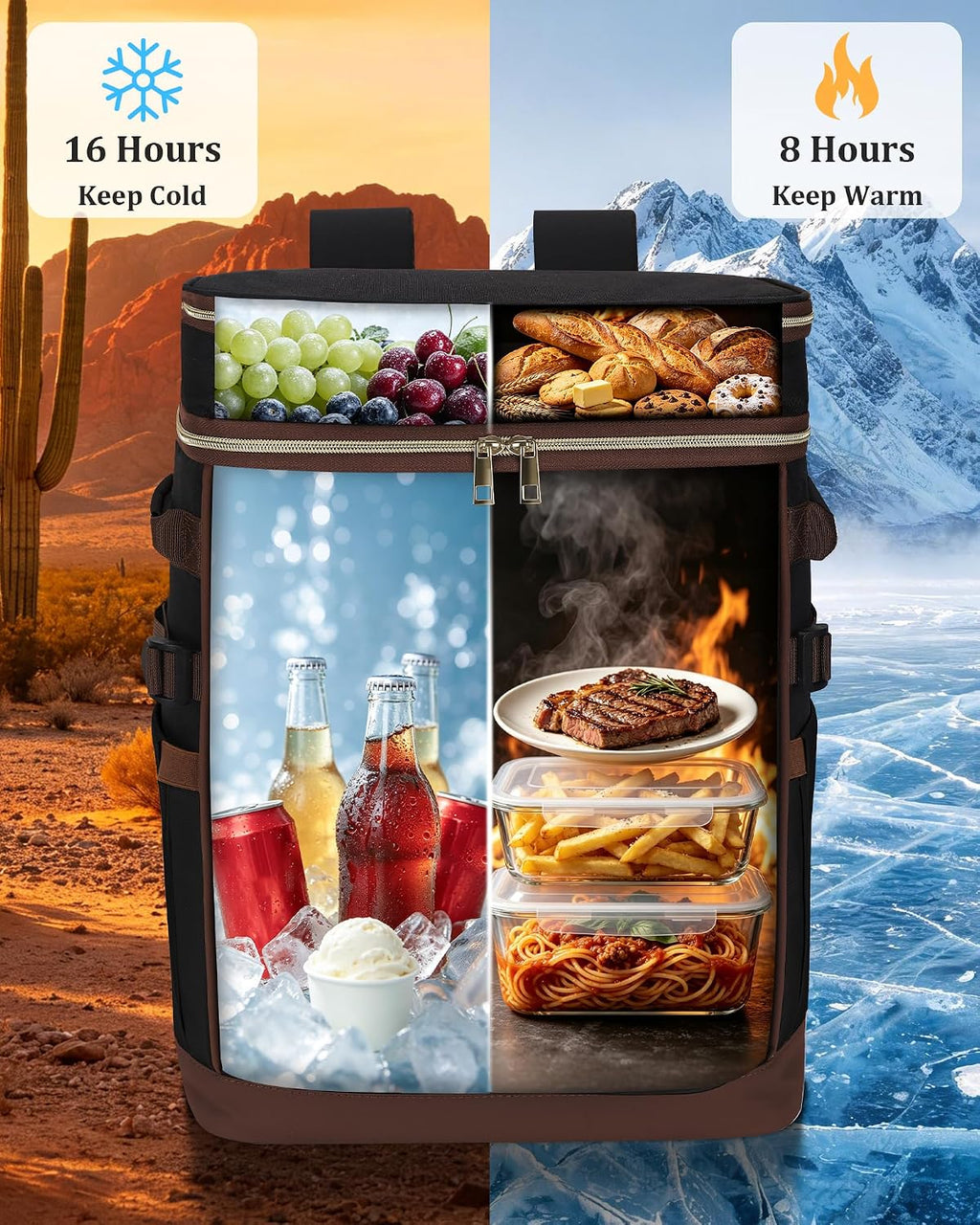 48 Can Leak Proof Insulated Backpack Cooler, Waterproof