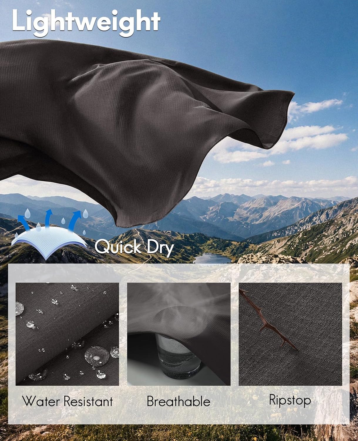 Haimont Women's Lightweight Hiking Cargo Pants with Zip Pockets