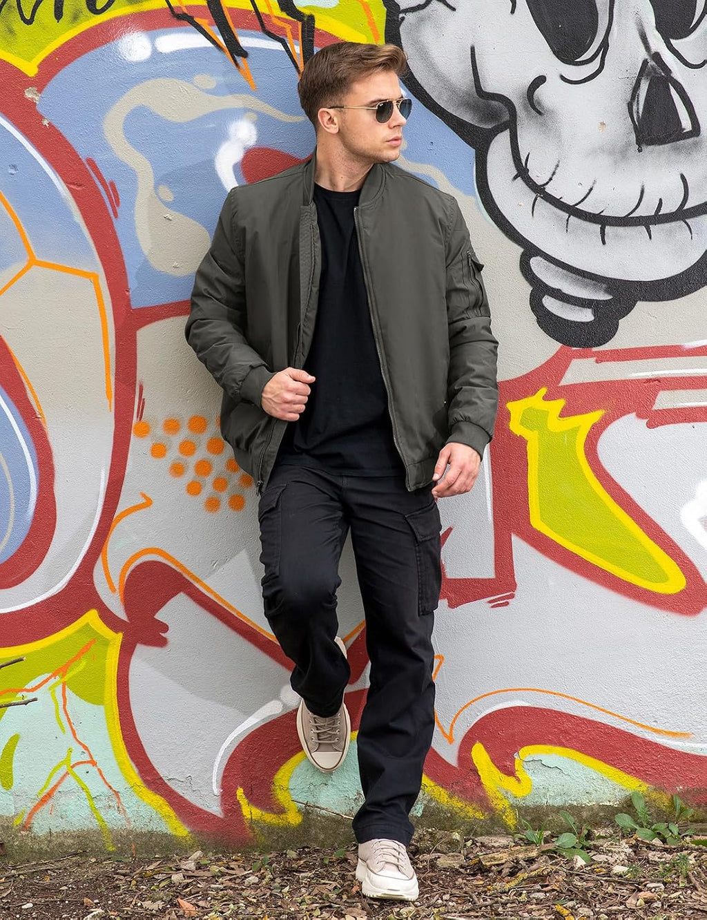 TBMPOY Men's Winter Bomber Jacket Fall Casual Windbreaker Softshell Jackets