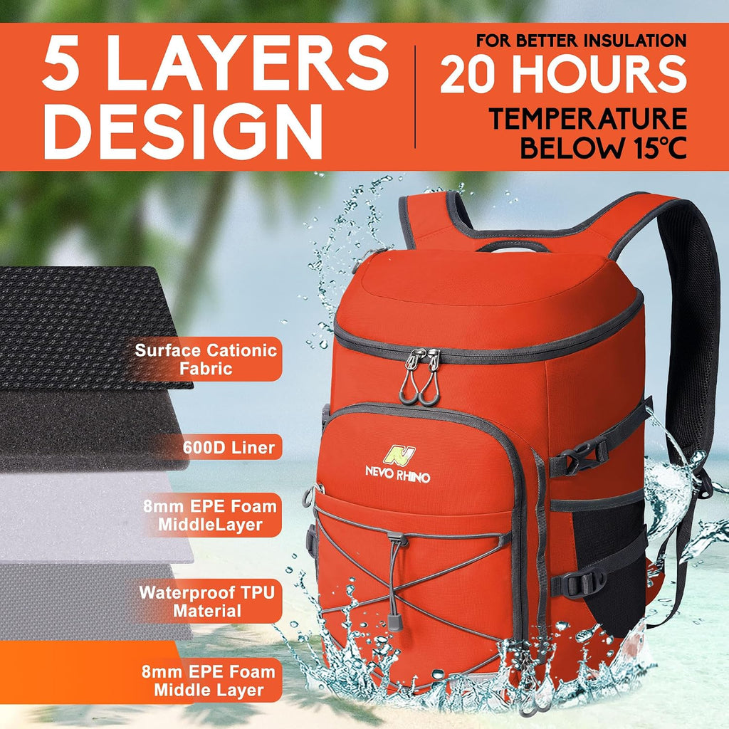 N NEVO RHINO Backpack Coolers Insulated Leak Proof 36/54 Cans