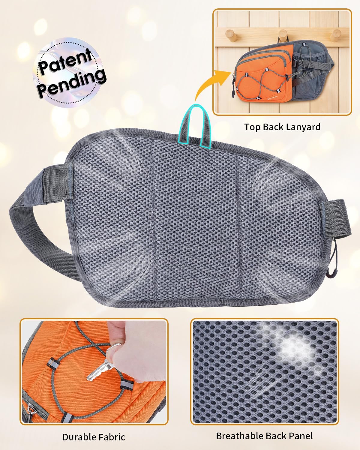 sportsnew Waist Pack with Water Bottle Holder, Fanny Pack for Men Women