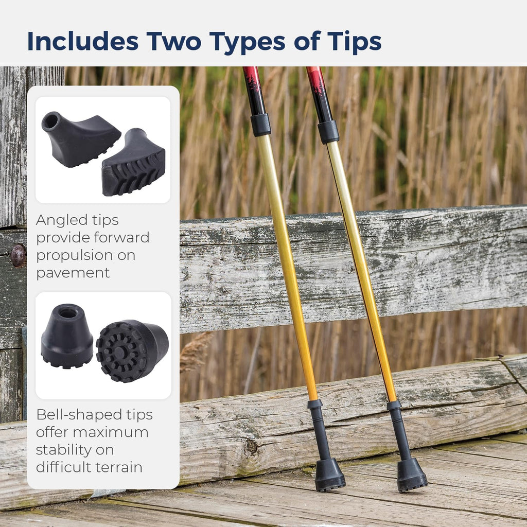 Drive Medical Summit Adjustable Nordic Walking Poles, Mountain Print