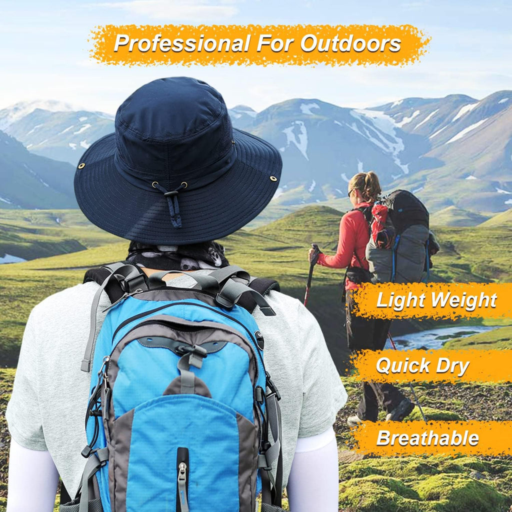 HUAMULAN Wide Brim Sun Hat for Women Men Summer UV Protection Bucket Hats