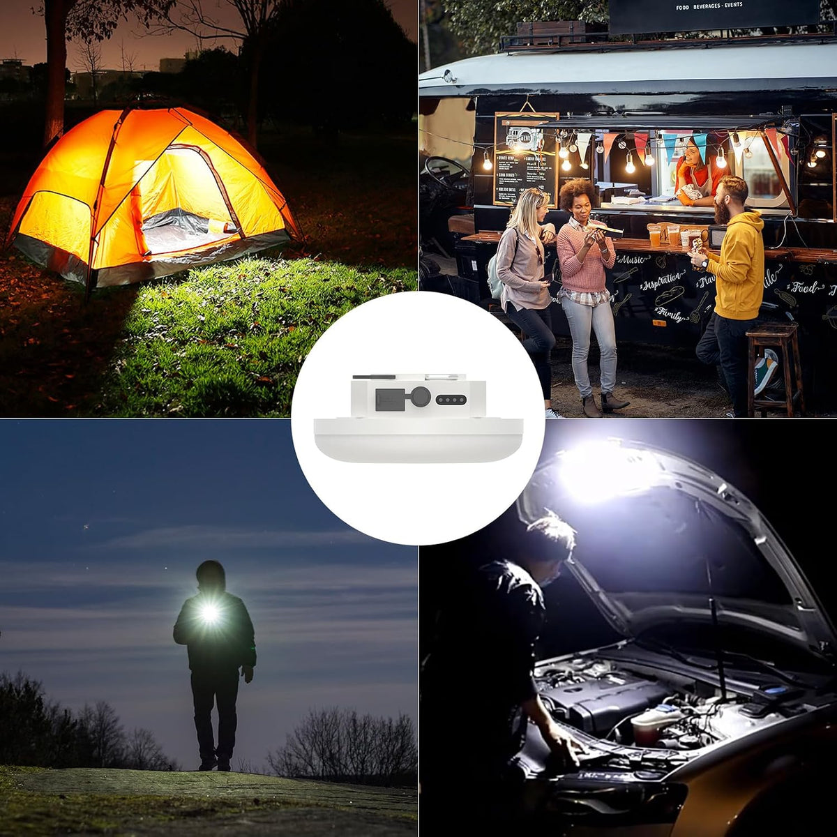 30W 4000LM Camping Tent Light,Rechargeable Canopy Light, 4 Lighting Modes