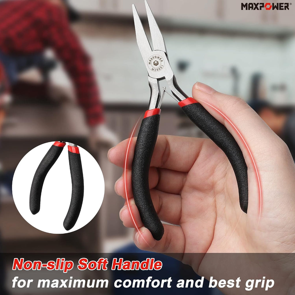 MAXPOWER 8-Pc Mini Pliers Set – Jewelry Making, Wire Wrapping, Crafts & DIY