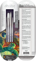 Silver Brush Limited Silverwhite Detail Watercolor Paintbrush Set, 4pc