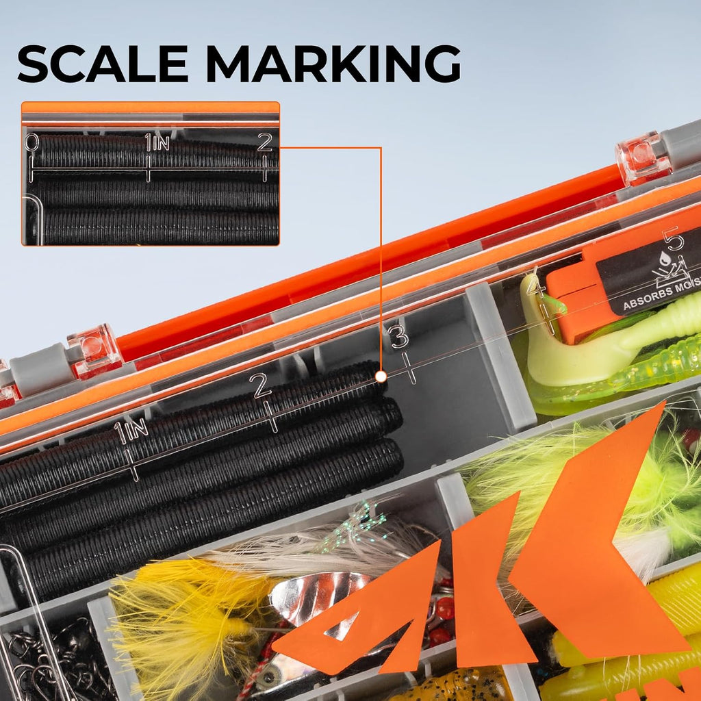 KastKing HyperSeal 3500 Double-Sided Waterproof Fishing Tackle Box, 1 Pack