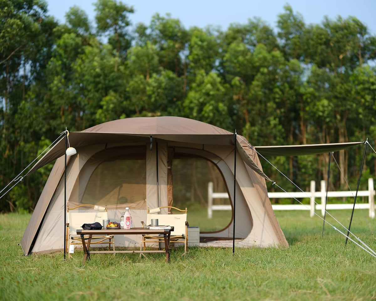 Vidalido 4-6 Person Camping Tent with 3 Door 2 Room Waterproof