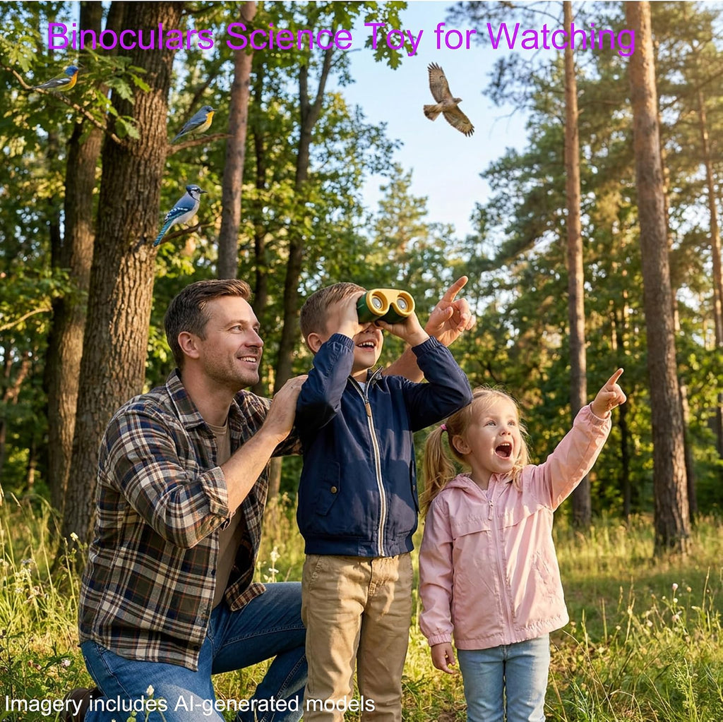 Binoculars Science Toys for Kids 3-8: Panda Look - Gift for Boys & Girls | Outdoor Adventure & STEM Educational Toy for Bird Watching, Camping, Hiking - Ages 3-8 Boys & Girls Birthday Gift