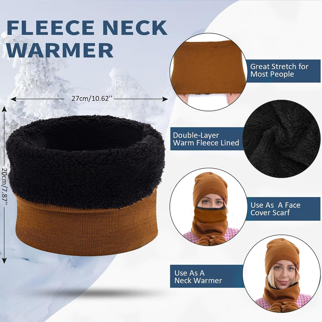 FZ FANTASTIC ZONE Winter Beanie Hats Scarf Touchscreen Gloves for Men Women