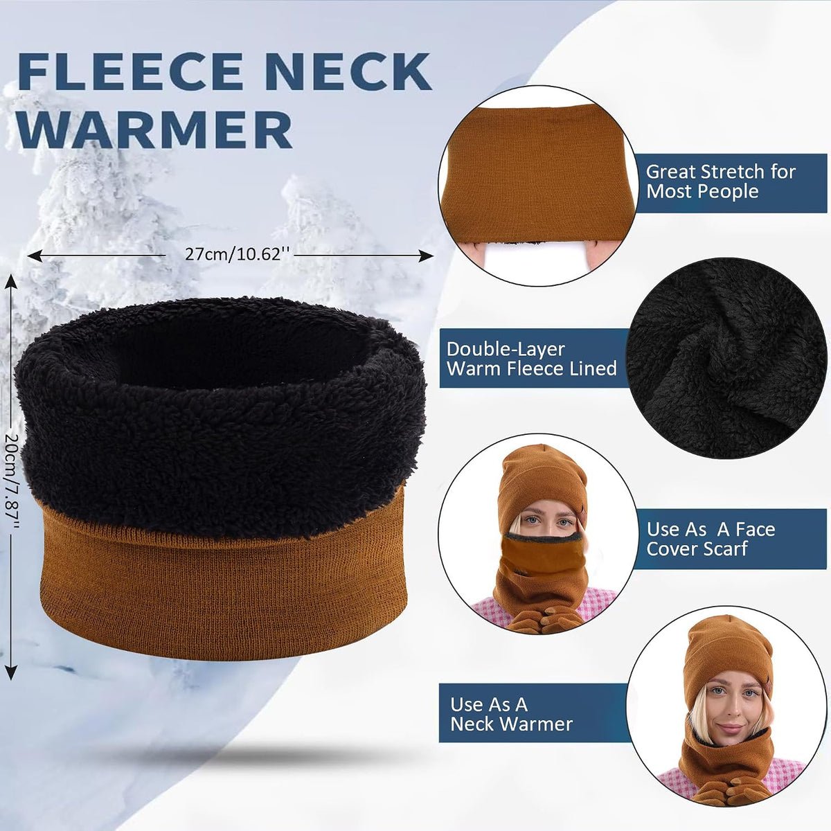 FZ FANTASTIC ZONE Winter Beanie Hats Scarf Touchscreen Gloves for Men Women