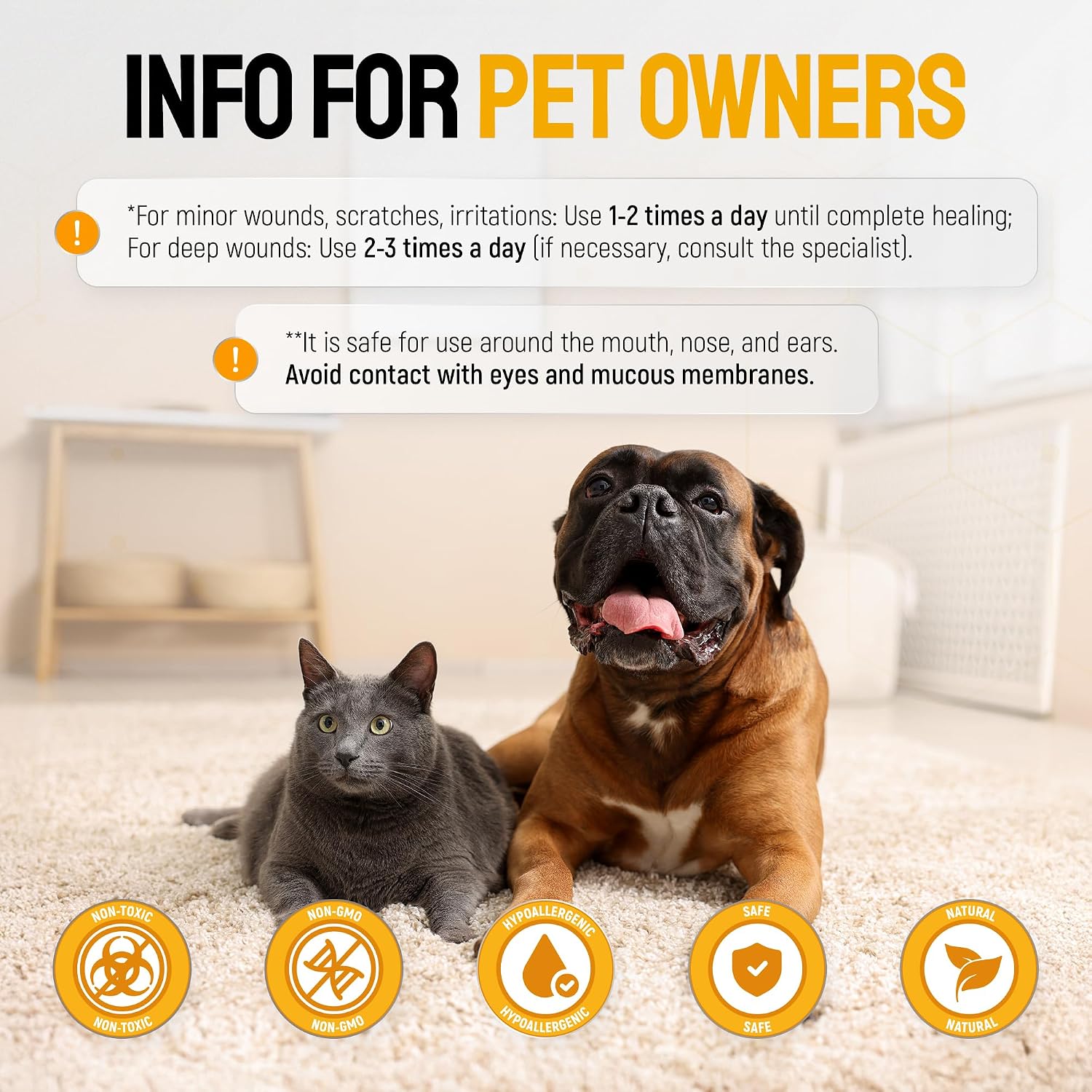 Cat Wound Care Gel for Scratches, Bites & Irritations – Hot Spot Treatment for Cats & Kittens – Honey Wound Repair Ointment in Gel Form with Colloidal Silver & Manuka Honey for Topical Use – 2 Oz Tube