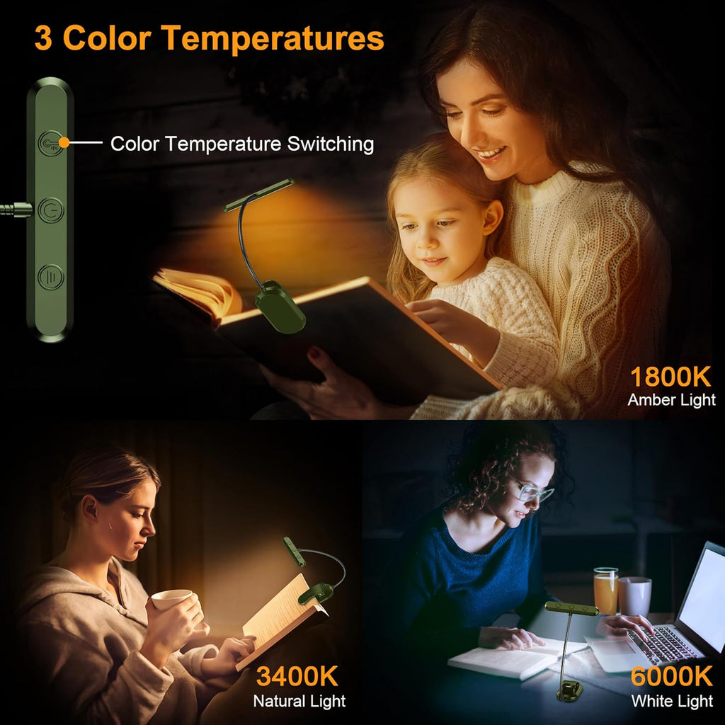 Gritin Rechargeable Book Light for Reading in Bed with 19 LED