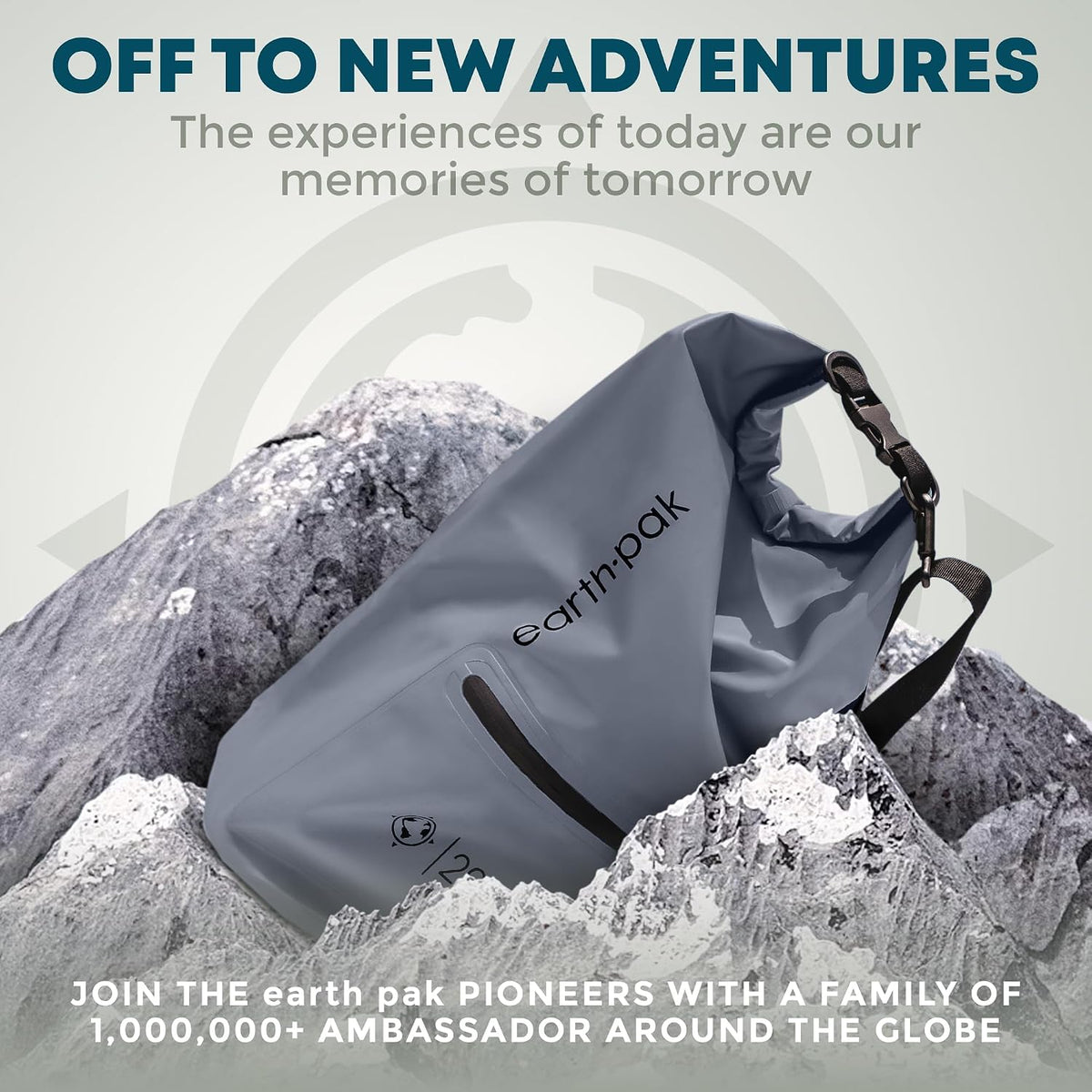Earth Pak Waterproof Dry Bag with Zippered Pocket - Waterproof Dry Bag Backpack Keeps Gear Dry