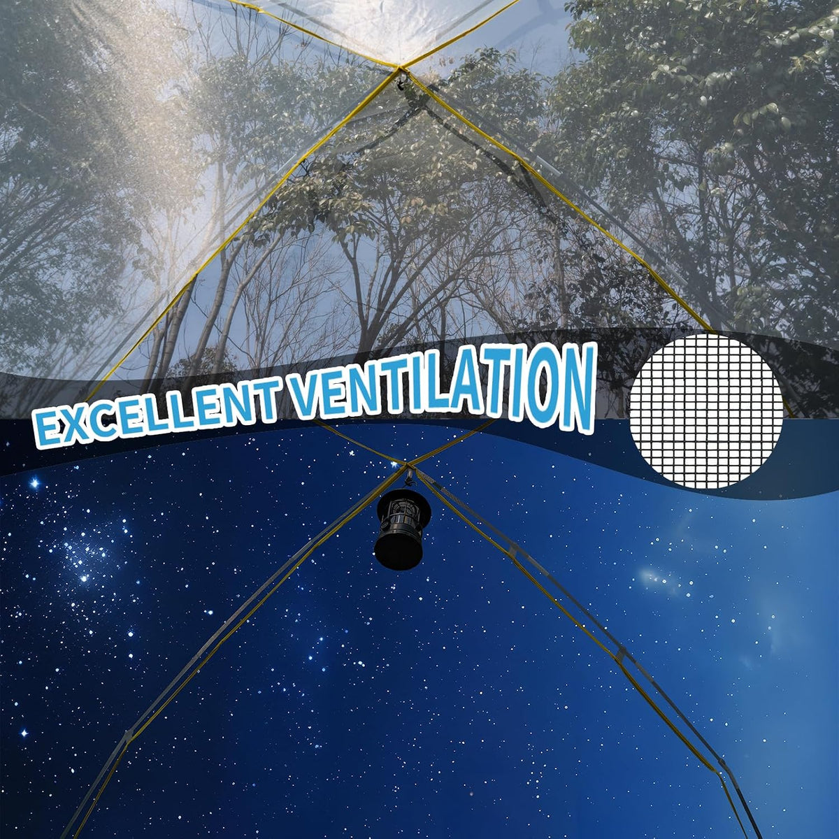 LOYEAHCAMP Tent 4/6 Person Blackout Camping Tent with Rainfly