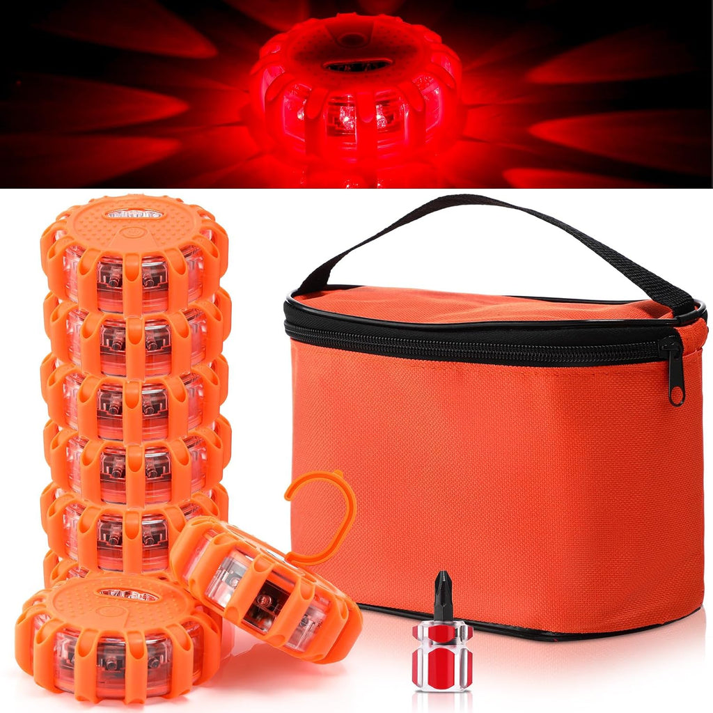 Tallew 8 Pack LED Emergency Road Flares Safety Warning Lights Magnetic