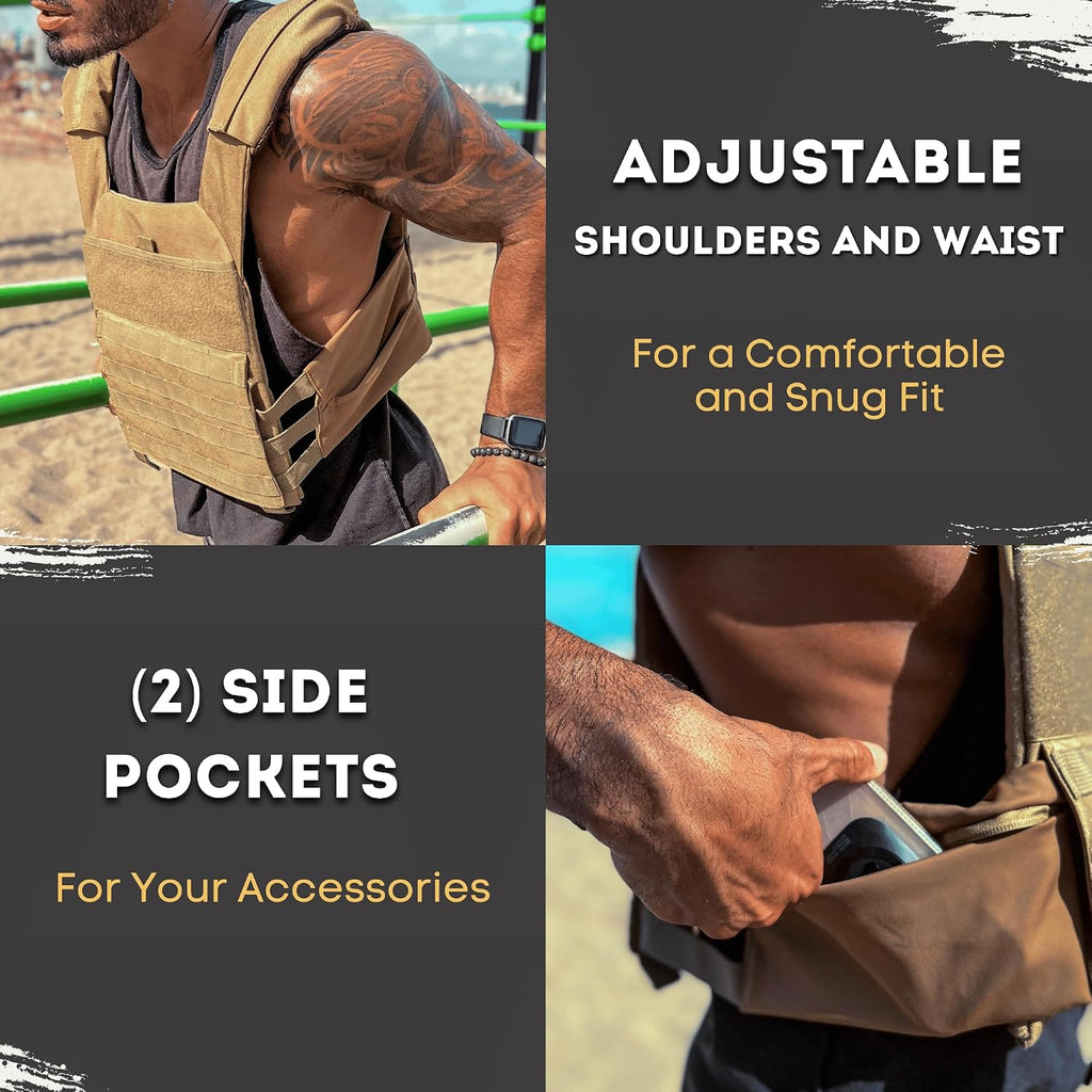 Polyfit Fortify Weighted Vest - Workout Vest for Men & Women