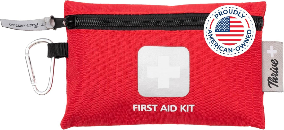 Thrive Mini First Aid Kit, Waterproof Rip-Stop, 66-Piece Set