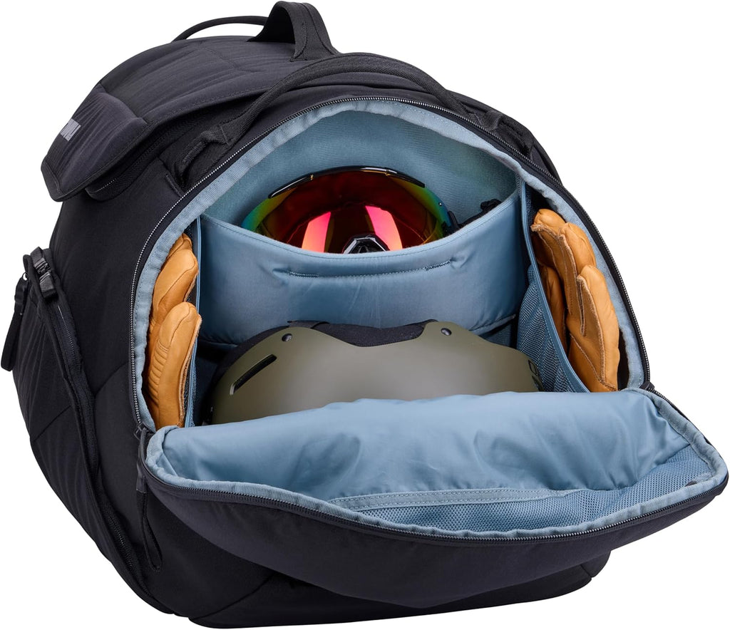 Thule RoundTrip 80L Duffel - Storage compartments to Organize and Protect Gear - Boot Bag for ski and Snowboard Travel - Soft Pocket for Goggles and Helmet - Dry Bag Included
