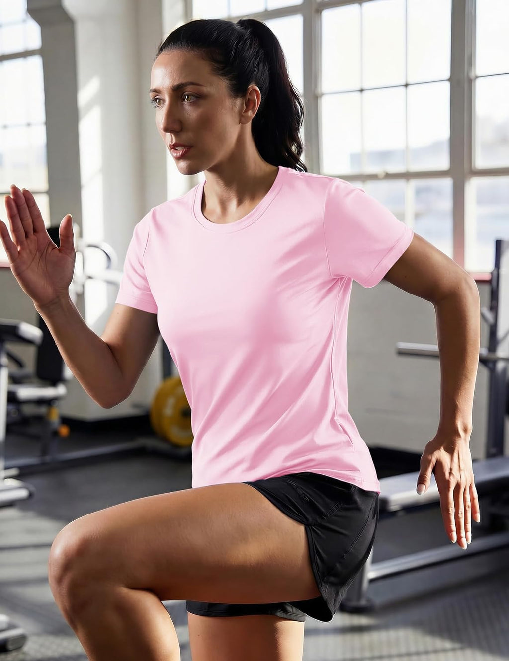 TACVASEN Women's Short Sleeve Workout Shirts UPF 50+ Sun Protection Quick Dry Athletic Tops for Running Gym Tee